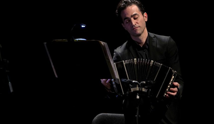 Jonathan Goldman playing the bandoneon